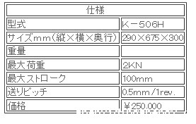 日本ATTONIC亚通力K-506H手动式卧式负载支架